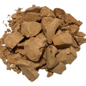 brown clay chuncks